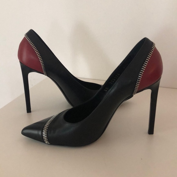 Saint Laurent bicolor zip heels - Picture 5 of 8
